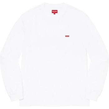 White Supreme Small Box L/S Tee Sweaters | Supreme 282PQ